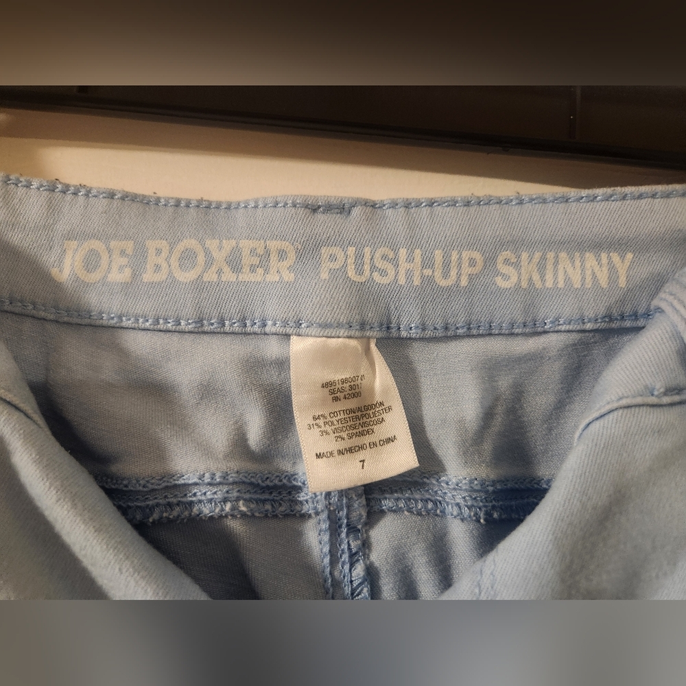 Joe Boxer Light Blue Push-Up Skinny Jeans 7/29 - Picture 4 of 5